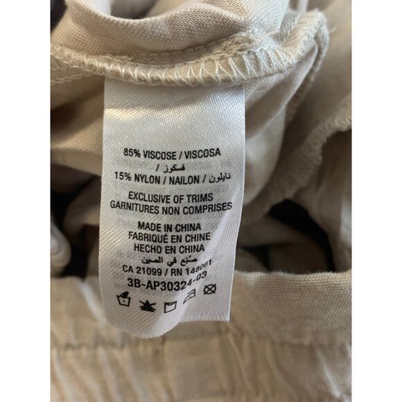 A-Cold-Wall Women's Casual Wide Leg Pant Nylon Stretchable Beige Size Large - Picture 8 of 9